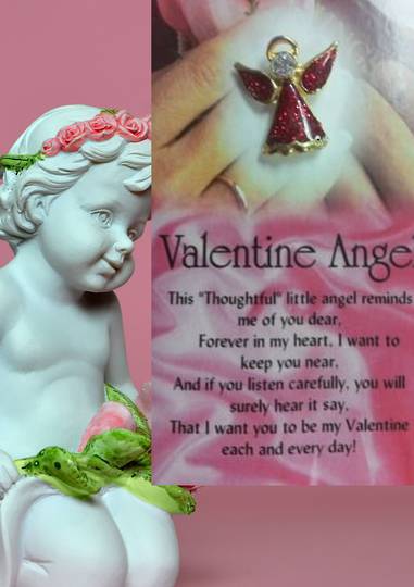 Valentine Angel Brooch